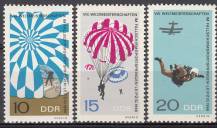 1966, NDR, 1193/1195, Mistrovství světa ve skocích s padákem, **