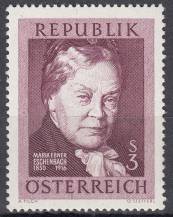 1966, Rakousko, 1203, 50. výročí úmrtí Marie von Ebner-Eschenbach, **