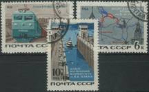 1966, SSSR, 3253/3255, Pokrok v transportní přepravě ⊙
