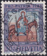 1966, Švýcarsko, 0839, "Pro Patria": Umění a umělecké řemeslo ⊙