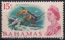 1967, Bahamy, 0266x, Výplatní známka: Abudefduf saxatills ⊙