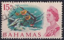 1967, Bahamy, 0266x, Výplatní známka: Abudefduf saxatills ⊙