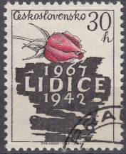 1967, ČSR II, 1621, 25. výročí zničení Lidic, ⊙