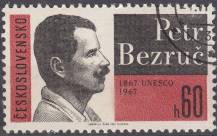 1967, ČSR II, 1623, 100. výročí narození Petra Bezruče, ⊙