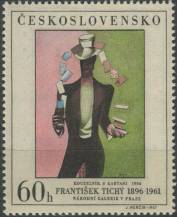 1967, ČSR II, 1647, Umění: F. Tichý - Kouzelník s kartami ∗∗