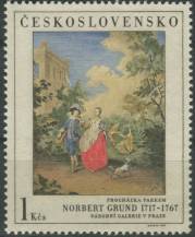1967, ČSR II, 1649, Umění: N. Grund - Procházka parkem ∗∗