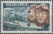 1967, Francie, 1580, 40. výročí úmrtí transatlantických letců Nungessera a Coliho ∗∗