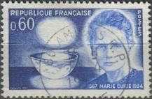 1967, Francie, 1600, 100. výročí narození Marie Curie- Sklodowské ⊙