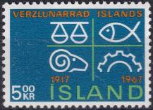 1967, Island, 0412,  50 let Obchodní komory ✶✶