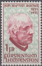 1967, Lichtenštejnsko, 0480, 40. výročí úmrtí Johanna Baptista Büchela ∗∗ 