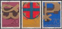 1967, Lichtenštejnsko, 0482/0484, Křesťanské symboly ⊙