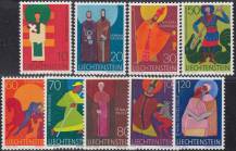 1967, Lichtenštejnsko, 0486/0494, Výplatní známky: Křesťanští svatí ∗∗