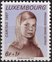 1967, Lucembursko, 0763, Caritas: Princezna Marie-Astrid (*1954)   ✶✶