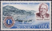 1967, Monako, 0865, 50 let Lions International  ✶✶