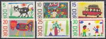 1967, NDR, 1280/1285, Dětské kresby, **