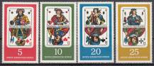 1967, NDR, 1298/1301, Německé hrací karty, **
