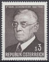 1967, Rakousko, 1234, 100. výročí narození Karla Schönherra, **