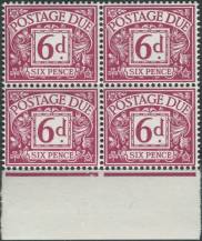 1968, Anglie, DL072, Doplatní známka: Číslice ∗∗ ⊞ o D