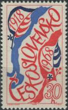 1968, ČSR II, 1655, Propagace 50. výročí Československa ∗∗