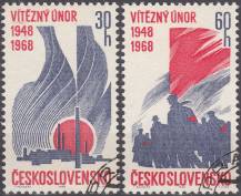 1968, ČSR II, 1660/1661, 20. výročí Února, ⊙