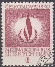 1968, ČSR II, 1663, Mezinárodní rok lidských práv, ⊙