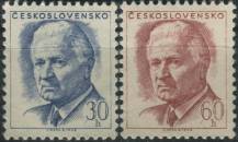 1968, ČSR II, 1677/1678, Výplatní známky: Prezident Ludvík Svoboda ∗∗