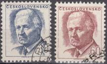 1968, ČSR II, 1677/1678, Výplatní známky: Prezident Ludvík Svoboda, ⊙