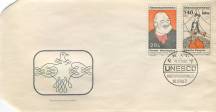1968, ČSR II, FDC28A/68, Světové kulturní osobnosti - UNESCO
