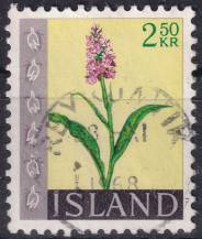 1968, Island, 0416, Výplatní známka: Květiny - Orchis maculata ⊙