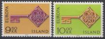 1968, Island, 0417/0418, EUROPA, **