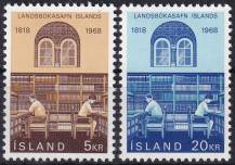 1968, Island, 0422/0423, 150 let Národní knihovny ✶✶
