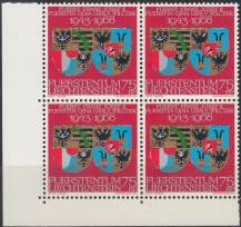 1968, Lichtenštejnsko, 0496, 25. výročí svatby knížete Františka Josefa II. a kněžny Giny ∗∗ 4blok, r