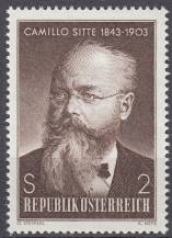 1968, Rakousko, 1258, 125. výročí Camilla Sitteho, **