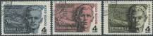 1968, SSSR, 3455/3457, Hrdinové Sovětského svazu (XVII) ⊙