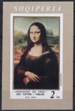 1969, Albánie, A036, 450. výročí úmrtí Leonarda da Vinciho ✶✶