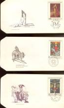 1969, ČSR II, FDC18A-E/69, Umění