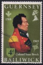 1969, Guernsey, 0024, 200. výročí Isaaca Brocka: Isaar Brock (1769 - 1812), generálmajor a guvernér ⊙