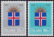 1969, Island, 0430/0431, 25 let islandské republiky ✶✶