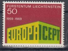1969, Lichtenstein, 0507, EUROPA, **