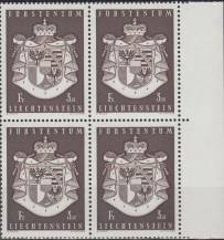 1969, Lichtenštejnsko, 0506, Výplatní známka: Státní znak ∗∗ 4blok