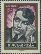 1969, Maďarsko, 2474A, 50. výročí úmrtí Endreho Adyho ∗∗