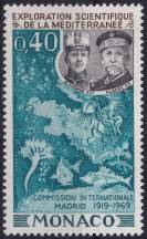 1969, Monako, 0954, 50 let vědeckého výzkumu Středozemního moře  ✶✶