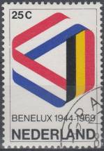 1969, Nizozemí, 0926, 25 let celní unie BENELUX ⊙
