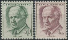 1970, ČSR II, 1808/1809, Výplatní známky: Prezident Ludvík Svoboda ∗∗
