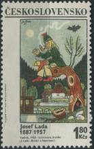1970, ČSR II, 1825, Malíř Josef Lada: Vodník ∗∗