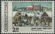 1970, ČSR II, 1826, Malíř Josef Lada: Děti v zimě ∗∗