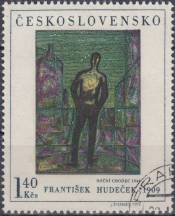1970, ČSR II, 1855, Umění: F. Hudeček: Noční chodec, ⊙