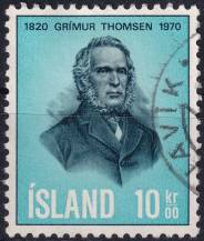 1970, Island, 0445, 150. výročí narození Grimura Thomsena ⊙