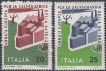 1970, Itálie, 1325/1326, Evropský rok ochrany přírody, **