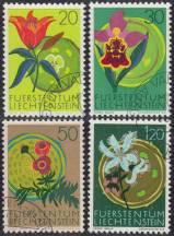 1970, Lichtenštejnsko, 0521/0524, Domácí flóra (I); Evropský rok ochrany přírody ⊙